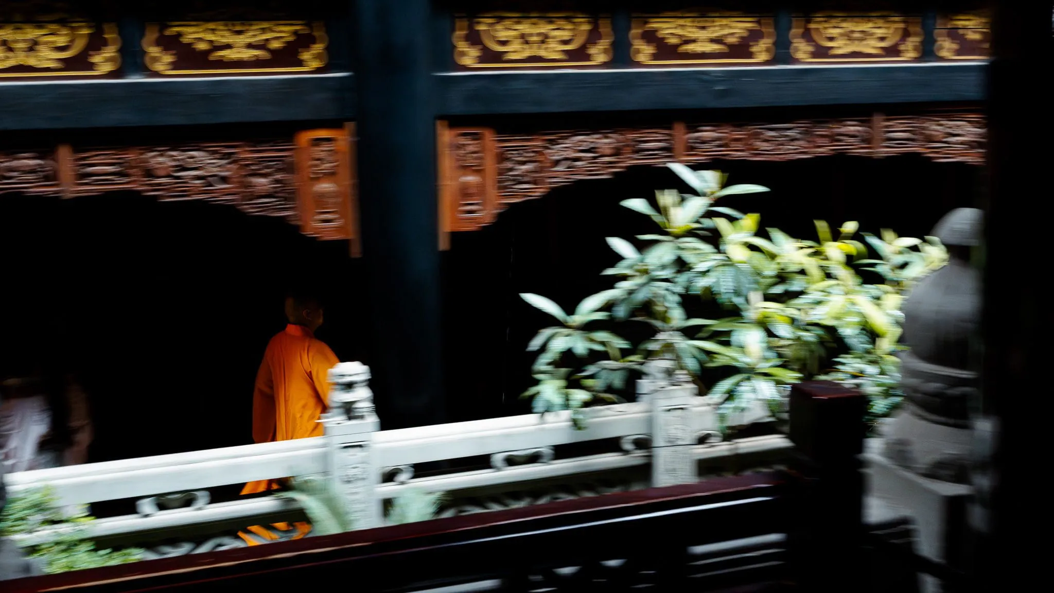 Monk passing