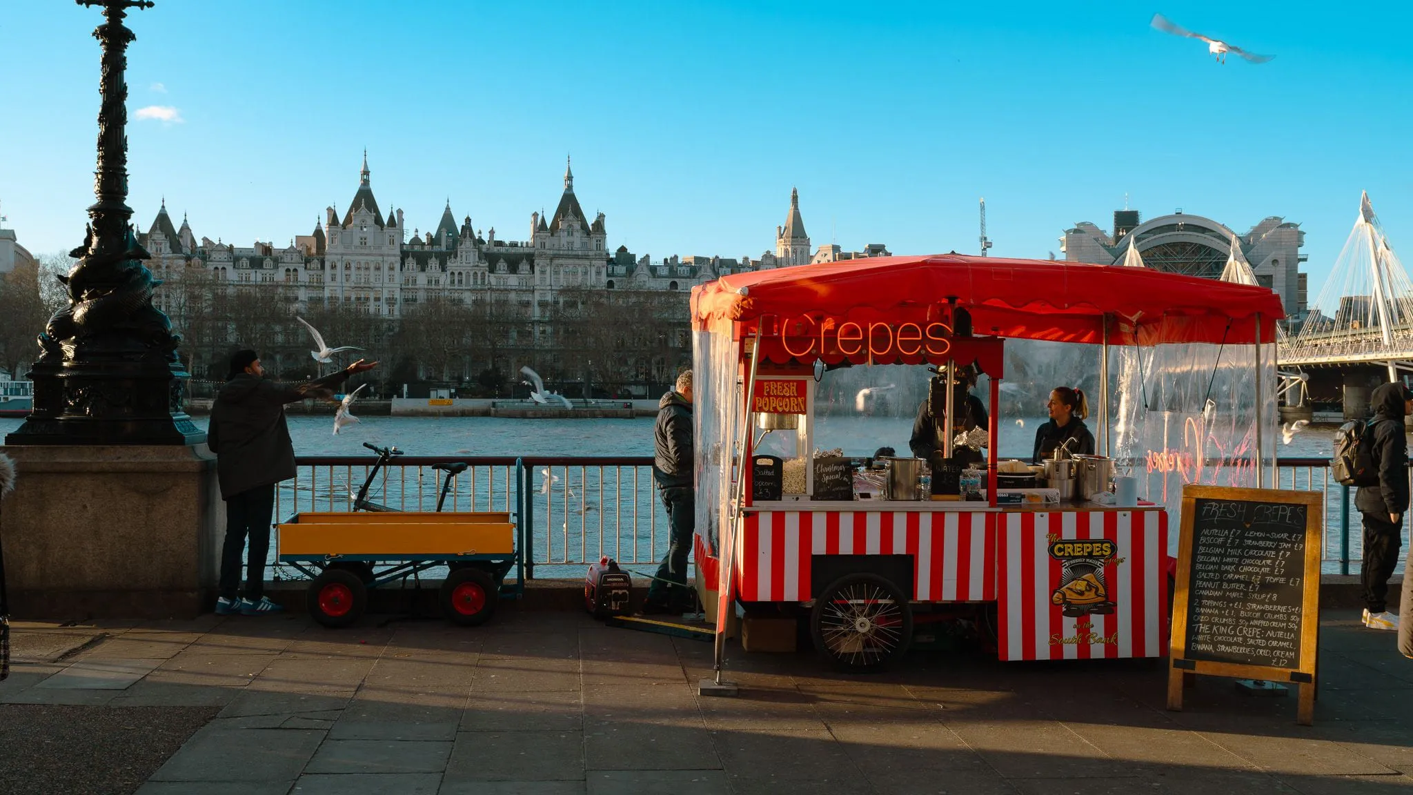 Crepe stand on the south bank