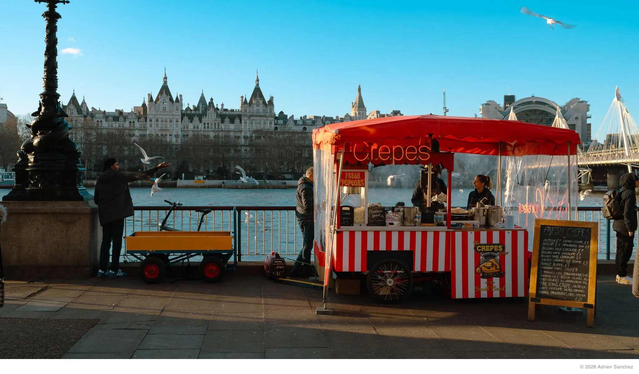 Crepe stand on the south bank