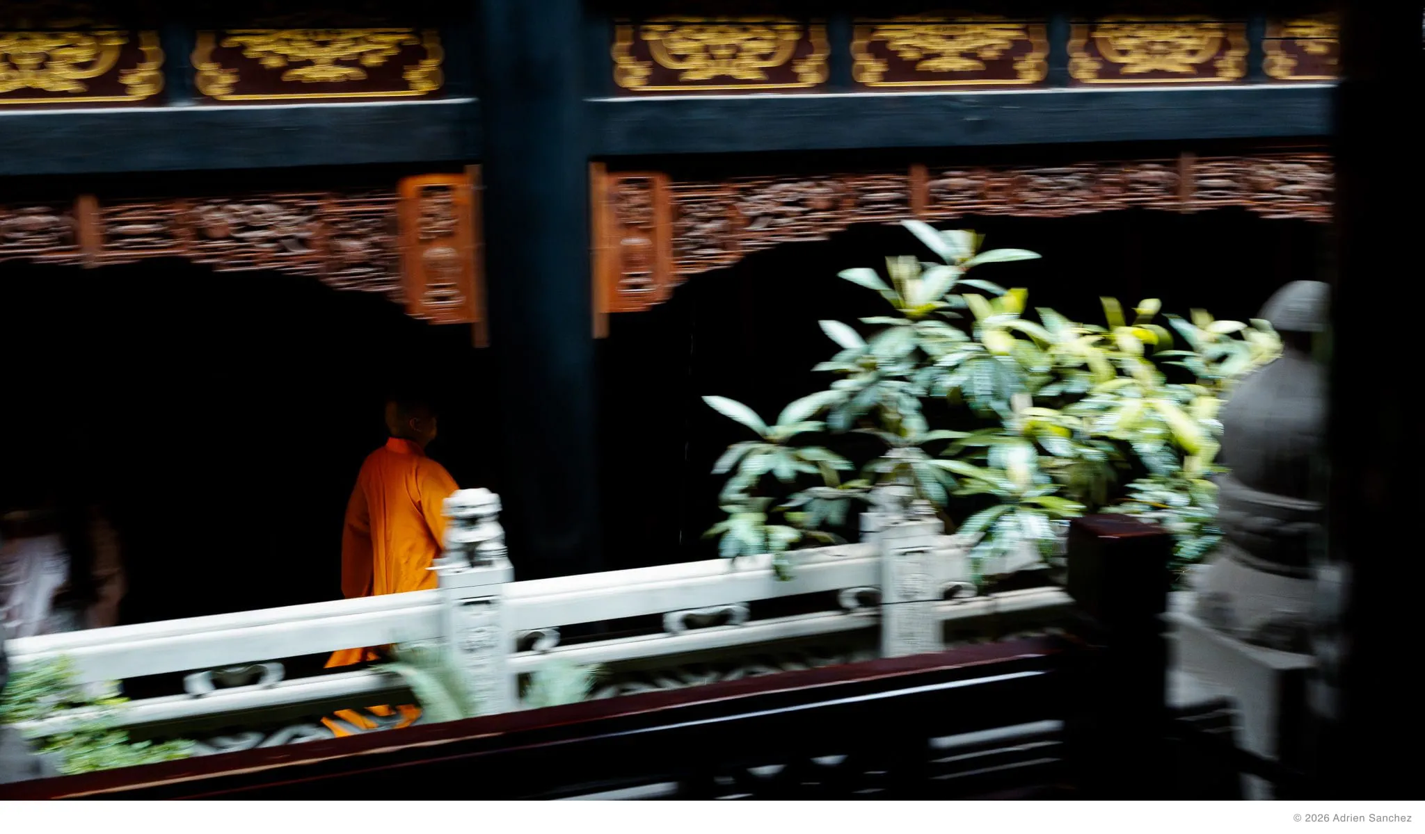 Monk passing