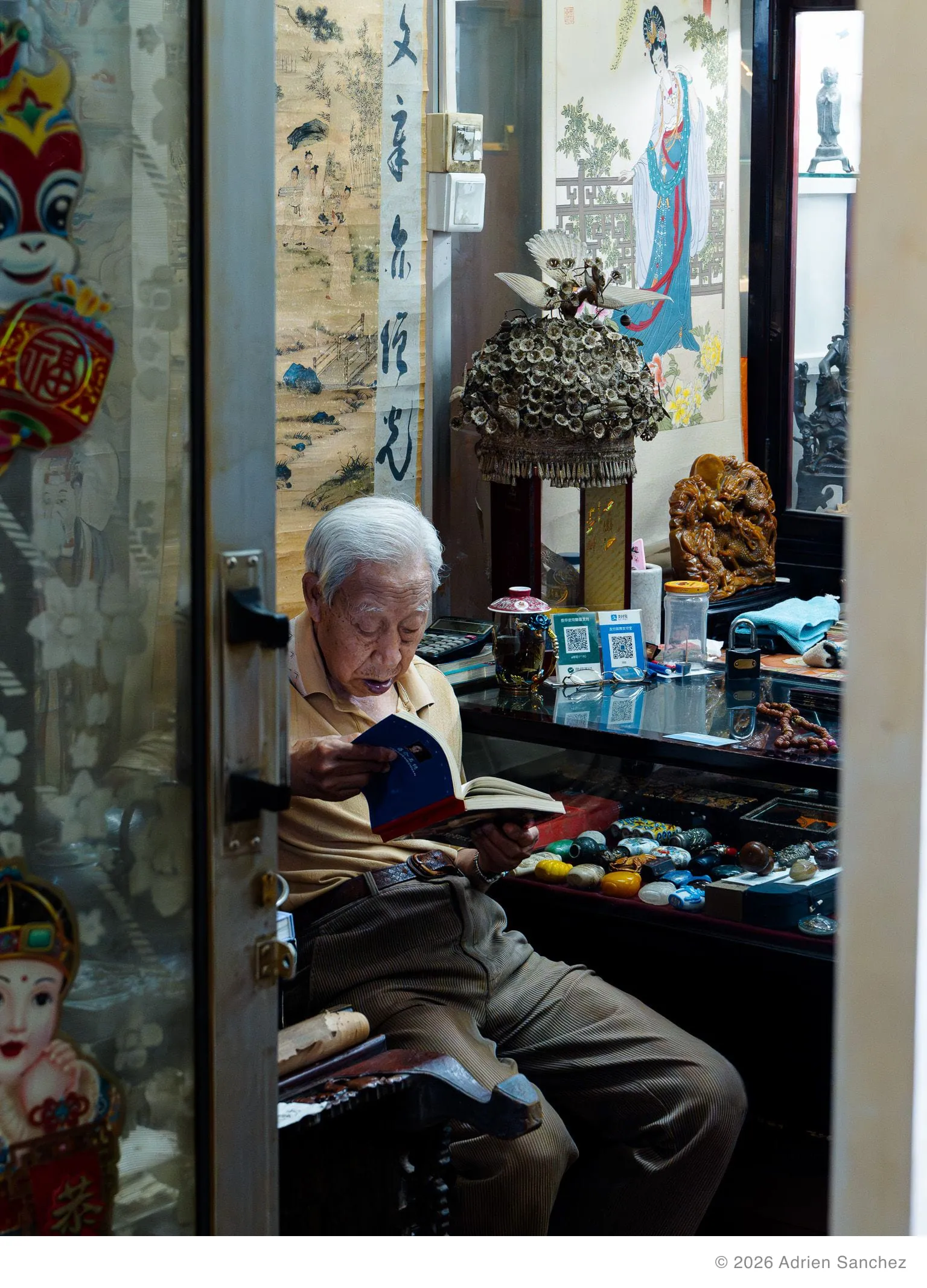 Shopkeeper doorway