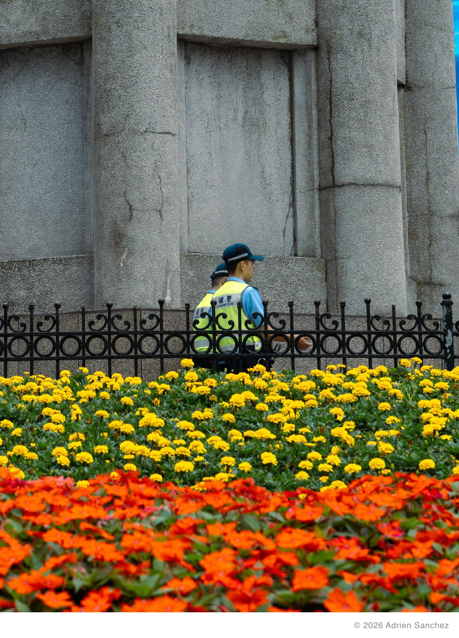 Cops and flowers