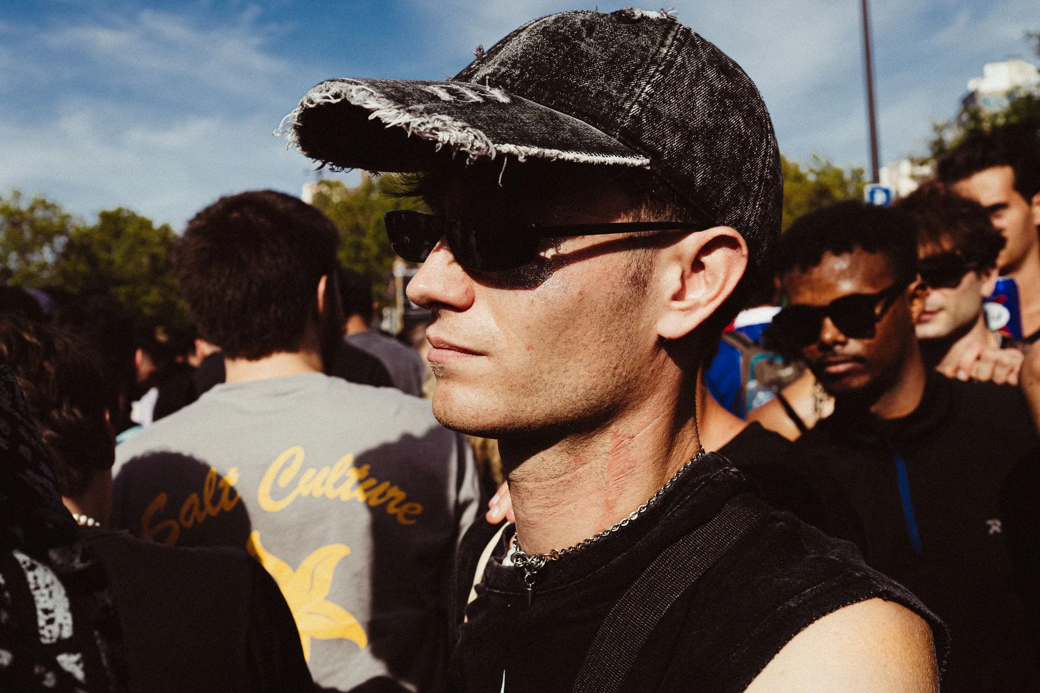 Cap and sunglasses
