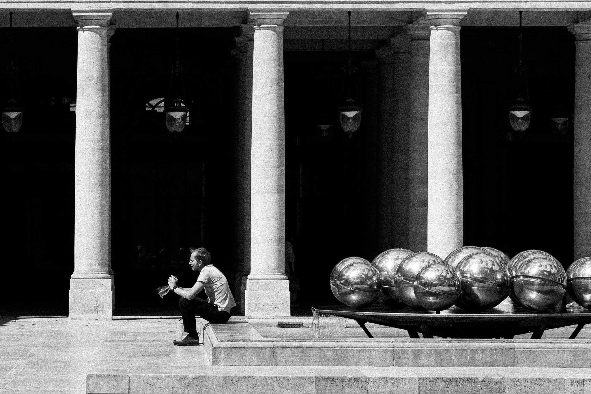 Sitting by the spheres