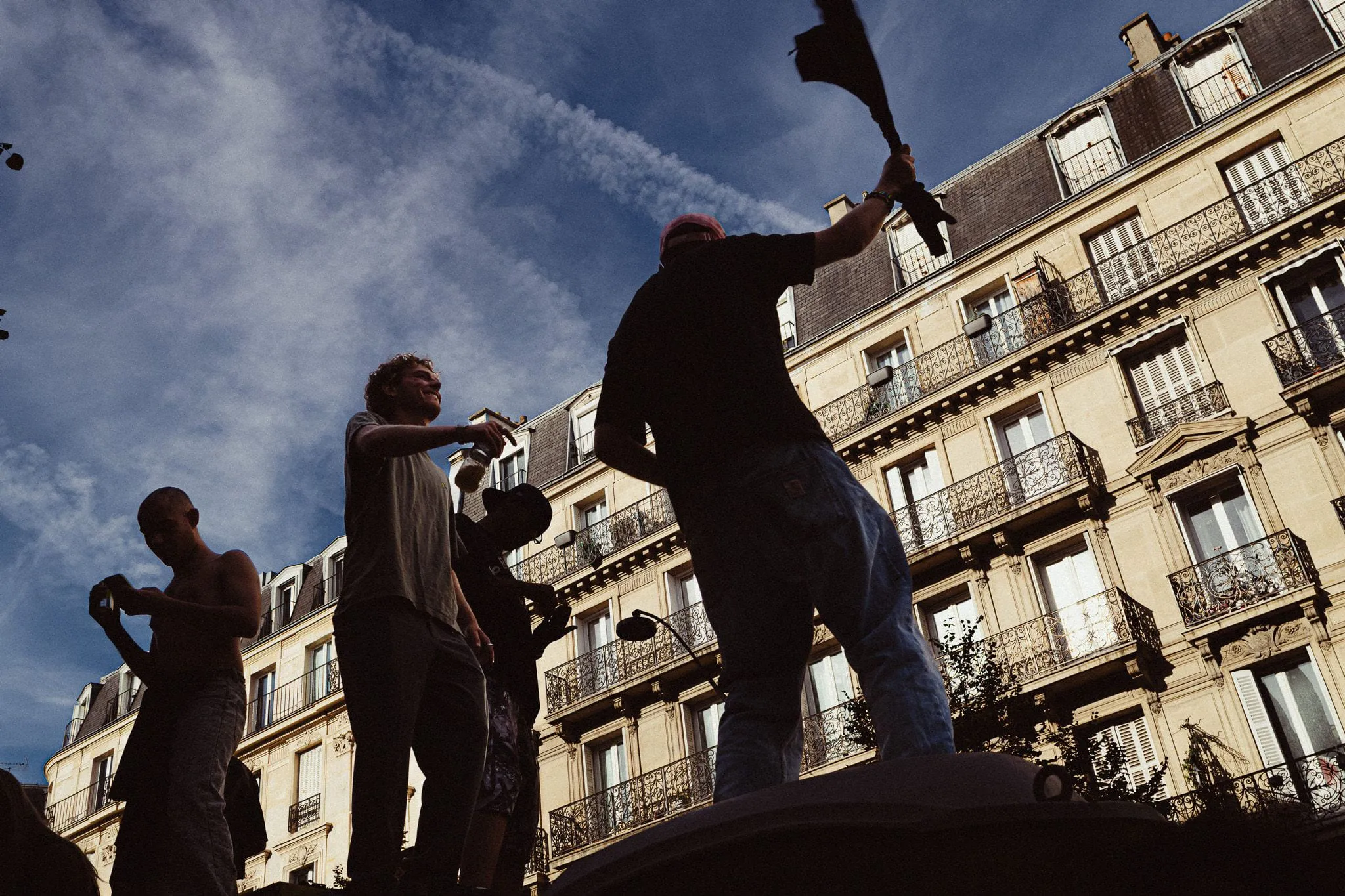 Silhouettes against the sky