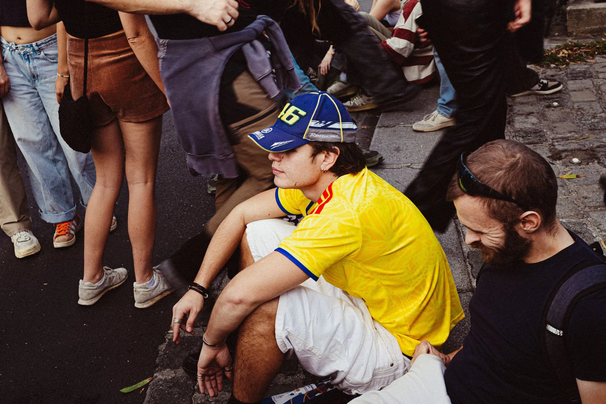 Yellow jersey sitting